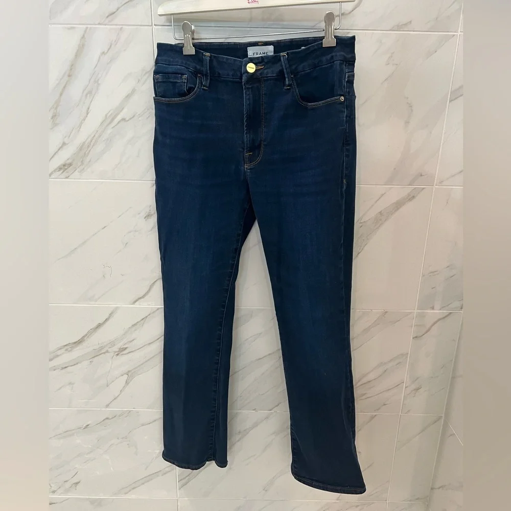 FRAME Women's Le Mini Boot Jeans in Glade - Picture 4 of 10